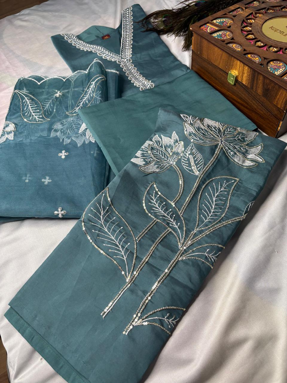 Elegance Embroidered Kurti Set